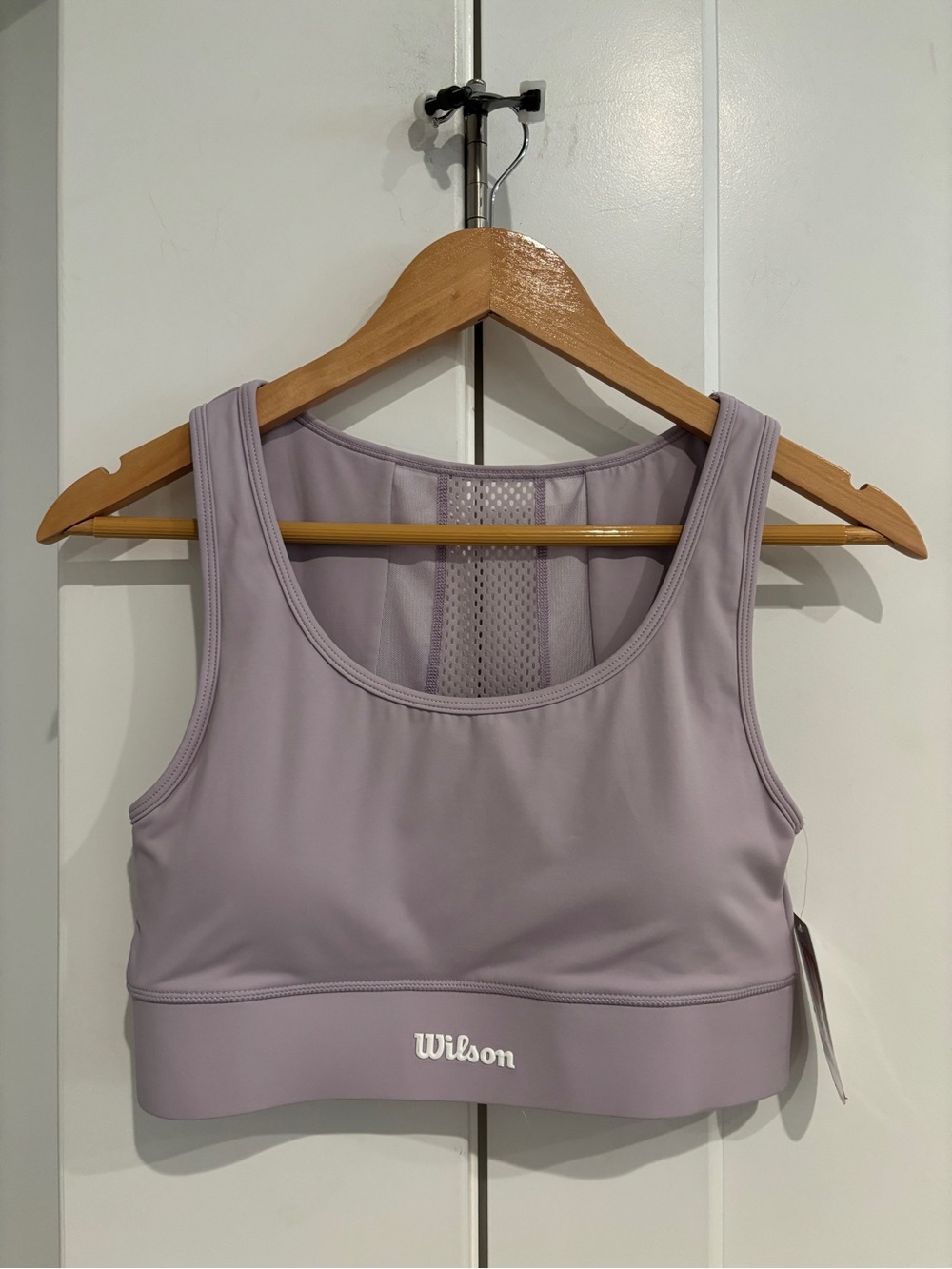 Wilson Lavender Long Line Sports Bra with Mesh Inset Back. Size M